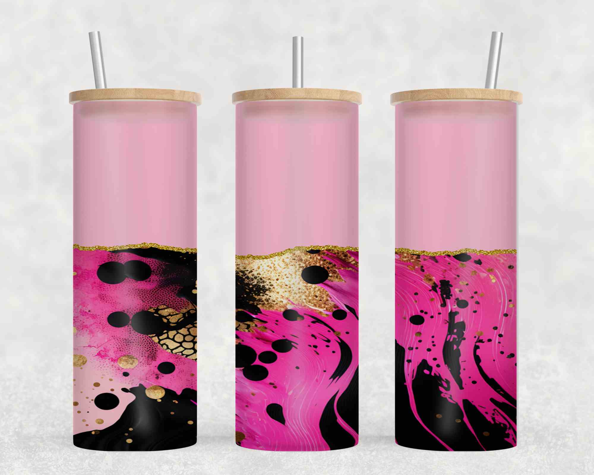 Pink Black Abstract-10594